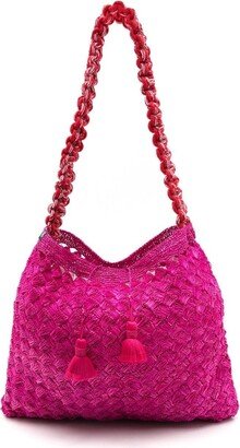 Sophie straw shoulder bag