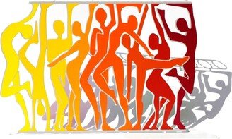 Colorful Aluminum Menorah With Dancing Figures