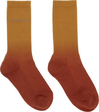 Orange & Tan 'Les Chaussettes Moisson' Socks