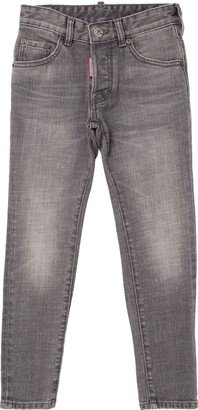 Logo stretch cotton denim jeans