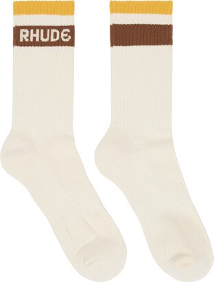 Off-White Stripe Socks