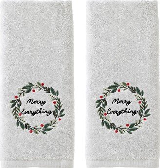 Merry Everything Cotton 2 Piece Hand Towel Set