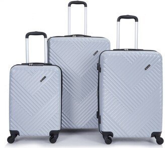 EDWINRAY Luggage Set of 3 Hardside Carry on Suitcase Sets with TSA Lock, Portable Lightweight ABS Spinner Luggages Set-AB