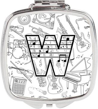 CJ2007-WSCM Letter W Musical Note Letters Compact Mirror