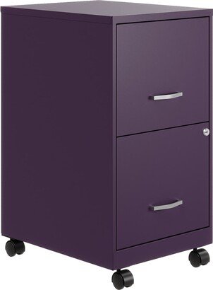 Hirsh Space Solutions 18 2 Drawer Mobile Smart Vertical File Cabinet, Teal