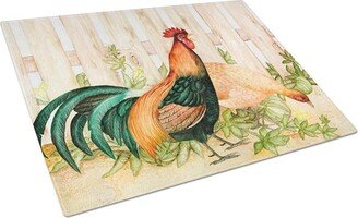 FHC1009LCB Chicken & Rooster By Ferris Hotard Glass Cutting Board