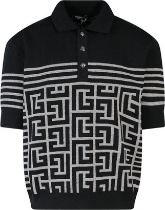 Monogram Knitted Polo Shirt