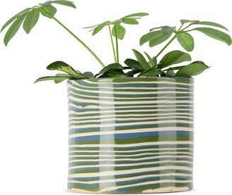 Henry Holland Studio SSENSE Exclusive Green & White Planter