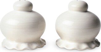 by Laura Johnson Signature White Ruffle Salt and Pepper Shaker Set