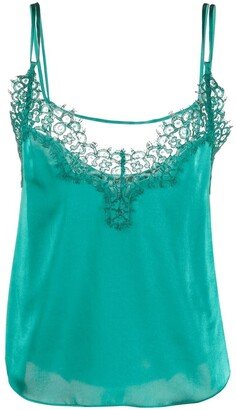 Floral-Lace Satin Blouse-AA