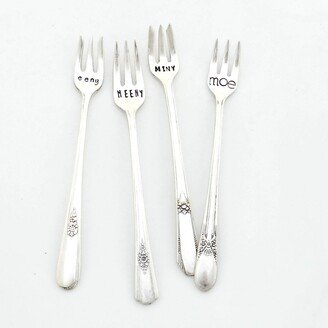 The Eeny, Meeny, Miny, Moe Cocktail Forks™ Original By Sycamore Hill. A Uniquely Set Table™. Of 4 Vintage Tasting Forks.tapas Dining