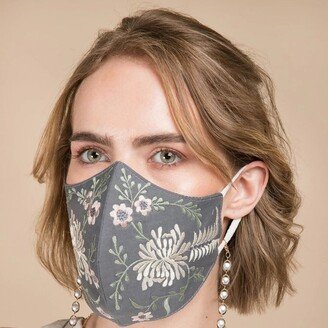 Saachi Style Primavera Embroidered Face Mask