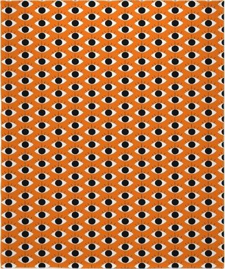 Fleece Photo Blankets: Spooky Eye - Orange Blanket, Fleece, 50X60, Orange