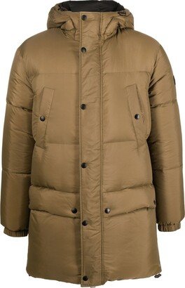 Hooded Feather-Down Padded Coat-AA