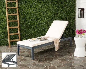 Outdoor Living Arcata Ash Grey/ Beige Sunlounger - 23.6 x 74.4 x 15.4