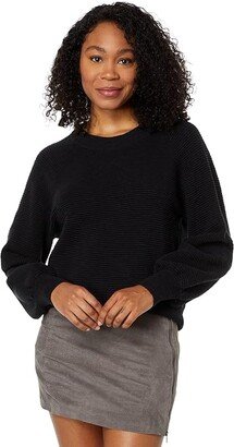 Stronger Raglan Pullover (True Black) Women's Sweater