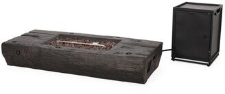 Costa Outdoor Rectangular Fire Pit with Tank Holder