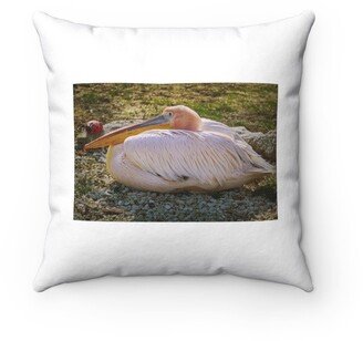 White Pelican Pillow - Great Throw Custom Cover Gift Idea Room Decor