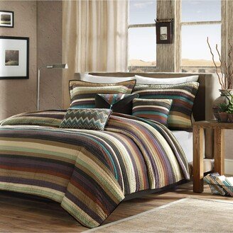 Gracie Mills Yosemite 6 Piece Quilted Coverlet Set, Multi - California King