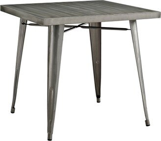 Alacrity Square Metal Dining Table Gunmetal