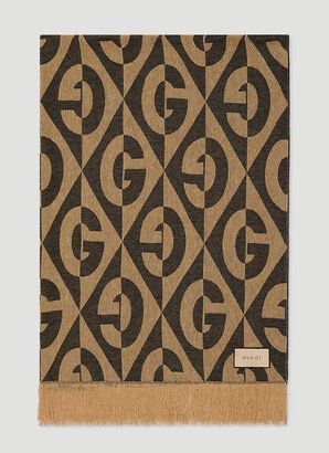 Gg Diamond Blanket - Textiles Brown One Size