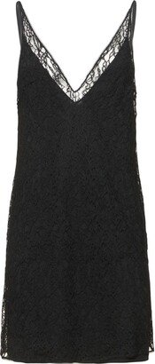 Mini slip dress w/ detachable lining