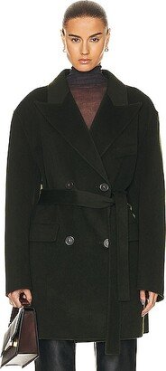 Belted Short Coat in Green