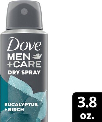 Dove Men+Care Refreshing Eucalyptus + Birch Plant Based Antiperspirant & Deodorant Dry Spray - 3.8oz