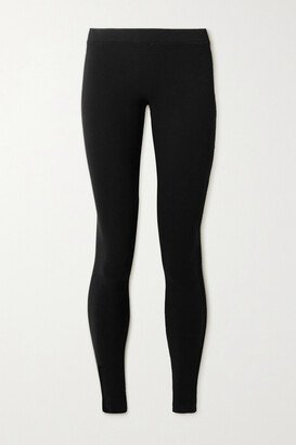 Stretch-pima Cotton Jersey Leggings - Black