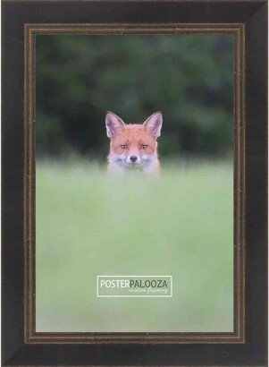 PosterPalooza 15x21 Contemporary Black Complete Wood Picture Frame with UV Acrylic, Foam Board Backing, & Hardware