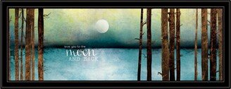 Love You to the Moon and Back by Marla Rae, Ready to hang Framed Print, Black Frame, 39 x 15