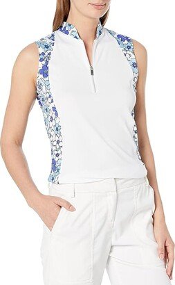 Tail Activewear Lexis Sleeveless Golf Top (Daffodil Ditsy) Women's Clothing