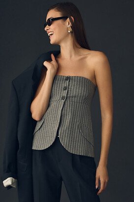 By Anthropologie Strapless Blazer Top