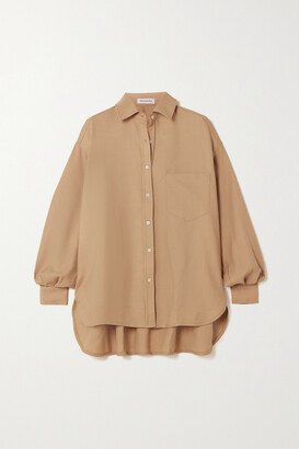 The Frankie Shop - Georgia Oversized Twill Shirt - Brown