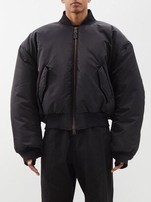 Padded Nylon Bomber Jacket-AA