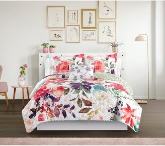 Domaine 8 Piece Reversible Bed in a Bag Floral Quilt Set
