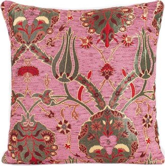 Decorative Pillow Cover, Pink Throw Pillow, Cushion Turkish Oriental Kilim Colorful For Sofa & Farmhouse