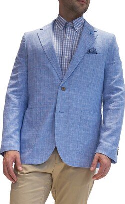 Micro Plaid Linen Blend Sportcoat