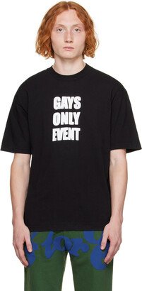 Video Store Apparel Black 'Gays Only Event' T-Shirt