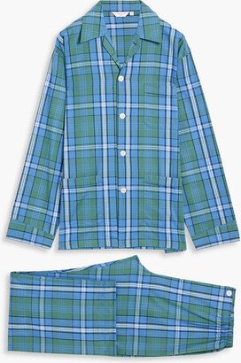 Ranga checked cotton-flannel pajama set