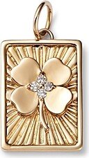 Moon & Meadow Charm Collection 14K Yellow Gold Diamond Clover Charm