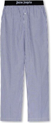 Logo-Waistband Striped Pyjama Pants