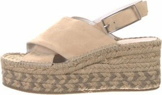 Suede Whipstitch Trim Espadrilles