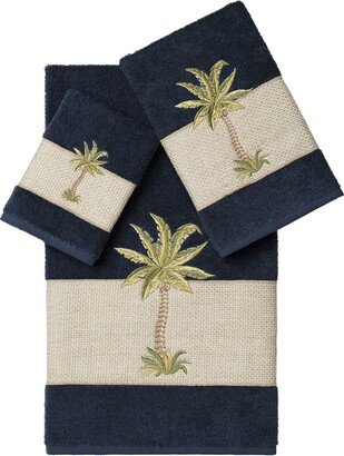 Turkish Cotton Colton 3Pc Embellished Towel Set-AE