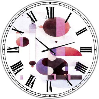 Designart Rainbow Swinger Oversized Mid-Century Wall Clock - 36 x 36