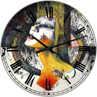 Designart Between Hope and Despair Large Modern Wall Clock - 36 x 28 x 1