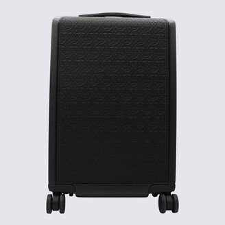 Black Leather Gancini Trolley