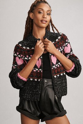 Peace Love Icon Zip-Up Sweater