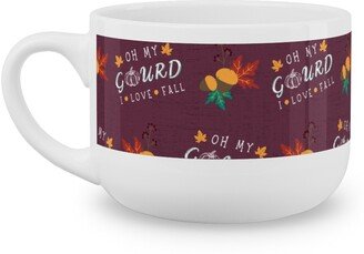 Mugs: Oh My Gourd - Mauve Latte Mug, White, 25Oz, Purple