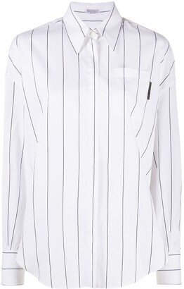 Patch-Pocket Pinstripe Shirt